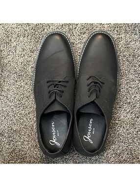 Joemen Men's Black Lace Up Dress Shoes Oxford Size 9.5 Classic Formal